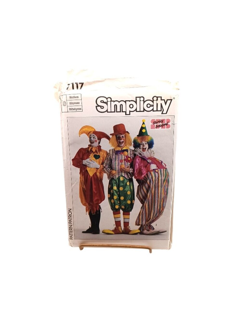 UNCUT Simplicity 7117 Vintage Clown Jester And Hobo Costume Sewing Pattern
